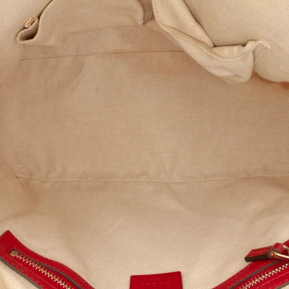 Pre Loved gucci Boston Satchel GG Monogram Women Red - Picture 5 of 8